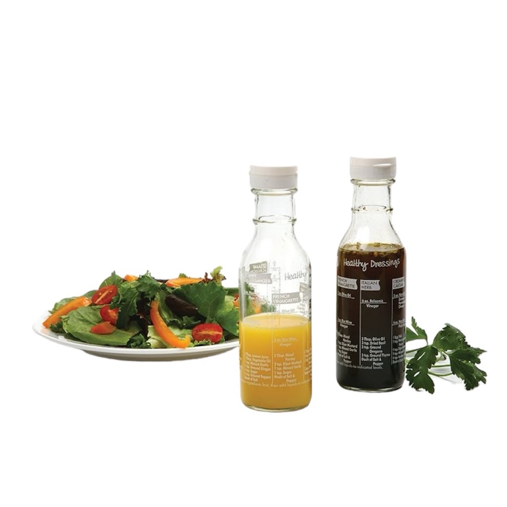 Healthy Dressings Glass Salad Maker & Shaker